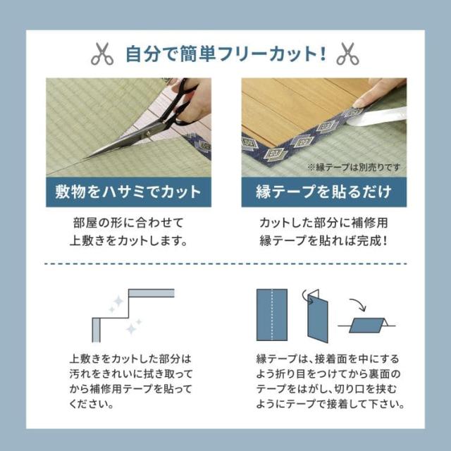 い草 上敷き カーペット 夏 フリーカット 撥水 10畳 本間 防カビ ペット対応 い草カーペット 抗菌 防臭 長方形 ござ 夏用 ラグ おしゃれ 花ござ いぐさ_4