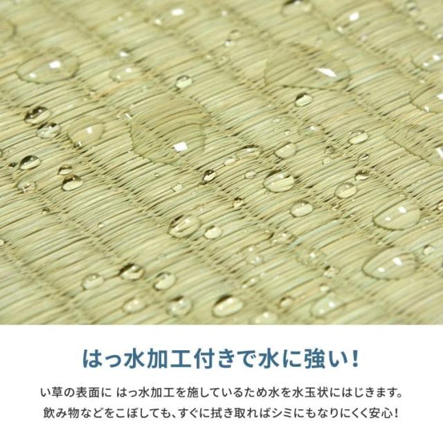 カーペット い草 上敷き フリーカット 撥水 8畳 本間 夏 い草カーペット 防カビ ペット対応 抗菌 防臭 正方形 ござ 夏用 ラグ おしゃれ 花ござ いぐさ_5
