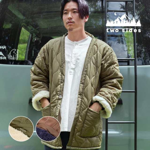 はんてん 半纏 メンズ レディース キルティング おしゃれ アウトドア 洗える 暖かい 冬 無地 厚手 裏ボア 大きい ジャケット 男性 女性 の通販はau Pay マーケット Quoli