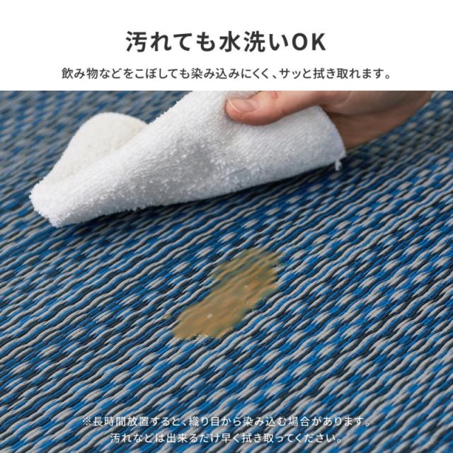 ラグ カーペット 夏用 洗える 夏 8畳 江戸間 日本製 絨毯 リバーシブル ござ 国産 おしゃれ オールシーズン い草 風 薄手 ペット 正方形 ダイニング_4