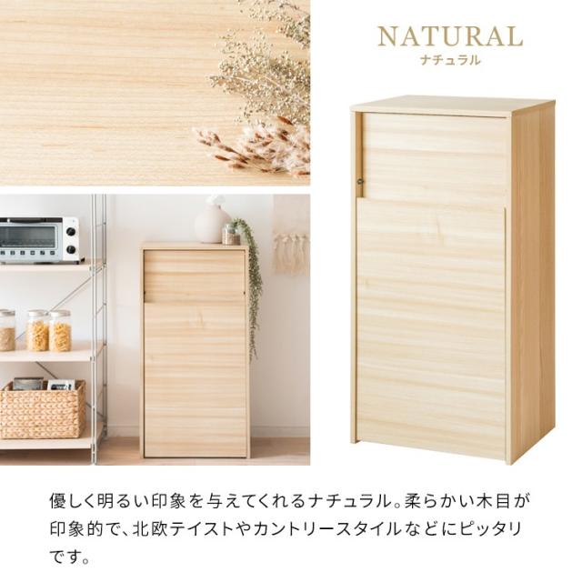 ゴミ箱 ダストボックス 45リットル フタ付き キッチン スリム 45l 幅45 木製 縦型 プッシュ キャスター 台所 おしゃれ 木目 家具 部屋 薄型 ボード_13