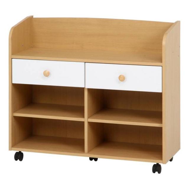 本棚 おしゃれ ラック 子供 収納 棚 木製 ブックシェルフ 収納棚 収納ボックス 飾り棚 収納家具 キャスター ランドセル 子供用 キッズ ワゴン 引き出しの通販は