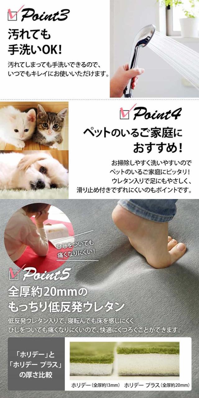 ラグ 冬用 カーペット 厚手 3畳 おしゃれ 洗える 6畳 北欧 安い 冬 絨毯 滑り止め 年中 ラグマット 洗濯 防音 2畳 130×190_2