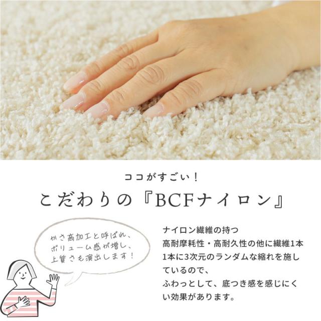 ラグ 2畳 カーペット 冬 シャギー 日本製 冬用 防ダニ 洗える 洗濯機 ホットカーペット 防炎 無地 床暖房 抗菌 防臭 子供 洗濯 ペット 正方形 おしゃれ_2