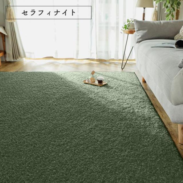 ラグ 3畳 カーペット 冬 シャギー 日本製 冬用 防ダニ 洗える 洗濯機 ホットカーペット 防炎 無地 床暖房 抗菌 防臭 子供 洗濯 ペット 長方形 おしゃれ_12