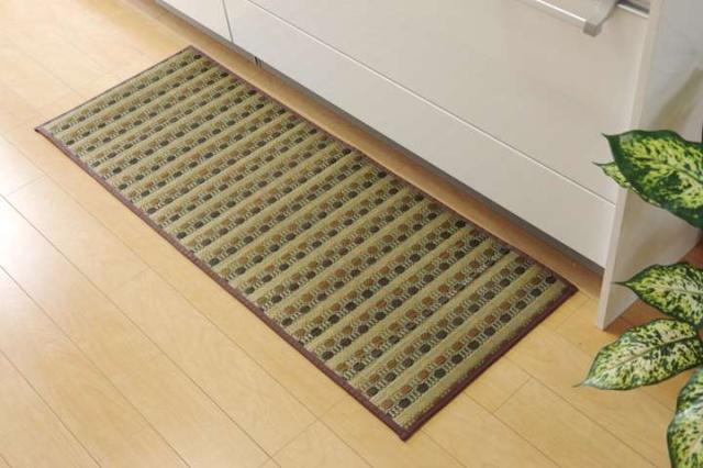 キッチンマット おしゃれ 北欧 80 270 80×270 安い 台所マット い草 西海岸 大きめ ロング 幅広 オシャレ 薄手 日本製_9