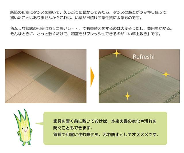 い草ラグ 上敷き 8畳 三六間 い草カーペット カーペット い草 ラグ いぐさ 国産 畳 夏用 抗菌 防臭 日本製 八畳 夏 正方形 リバーシブル_3
