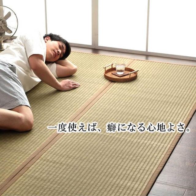 い草ラグ ラグ いぐさ 2畳 マット 国産 滑り止め 裏貼り い草カーペット 夏用 い草 カーペット クッション 日本製 おしゃれ 抗菌 防臭 夏 正方形 ビーグ_2
