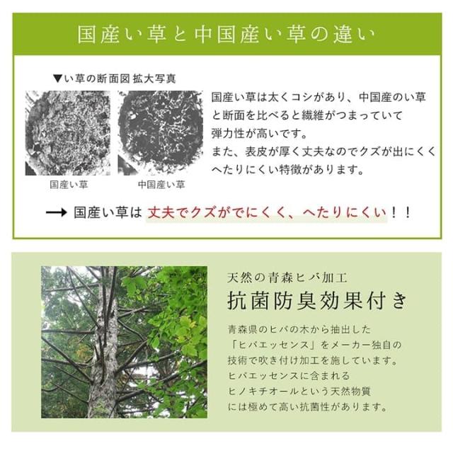 い草ラグ ラグ いぐさ 3畳 国産 裏貼り 日本製 い草カーペット 夏用 い草 カーペット 上敷き クッション 畳 おしゃれ 抗菌 防臭 ござ 夏 正方形 190×250_9