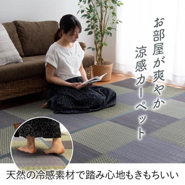 い草ラグ ラグ いぐさ 8畳 江戸間 裏貼り い草カーペット 夏用 い草 カーペット 上敷き クッション 畳 おしゃれ 抗菌 防臭 サイズ ござ 夏 上敷き畳 長方形_2