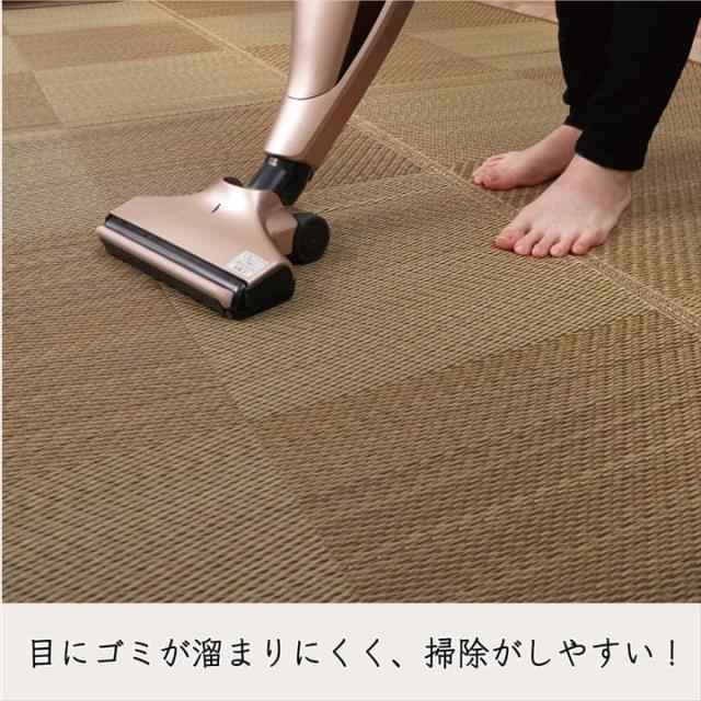 カーペット 6畳 江戸間 夏 い草 ラグ 夏用 ペット 日本製 拭ける 国産 厚手 子供 天然素材 おしゃれ 長方形 通年 オールシーズン いぐさ 和風 抗菌 防臭_5