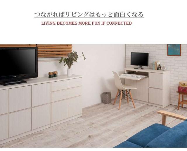 パソコンデスク デスク 収納 おしゃれ 完成品 日本製 スリム ハイタイプ 机 プリンター収納 パソコン PCデスク 折りたたみ キャビネット ホワイト 幅105_16