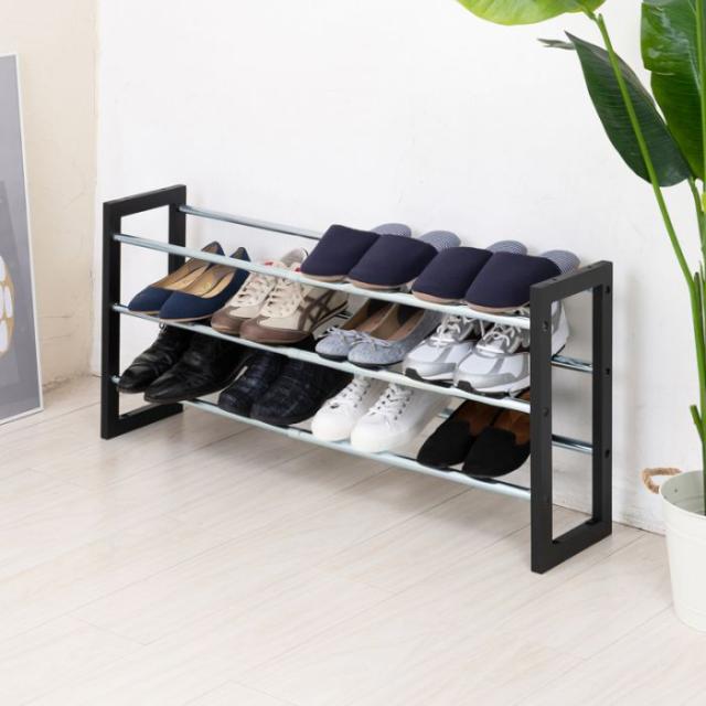 3段シューズラック 省スペース スリムシンプル 新生活 おしゃれ 収納ラック 楽天市場】シューズラック スリム 3段 伸縮 省スペース 薄型
