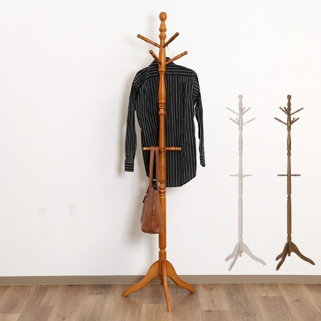 92089★ポールスタンド 帽子掛け ポールハンガー 天然木 コートハンガー ポールハンガー木製 コートハンガー帽子 掛け 92089☆ポールスタンド