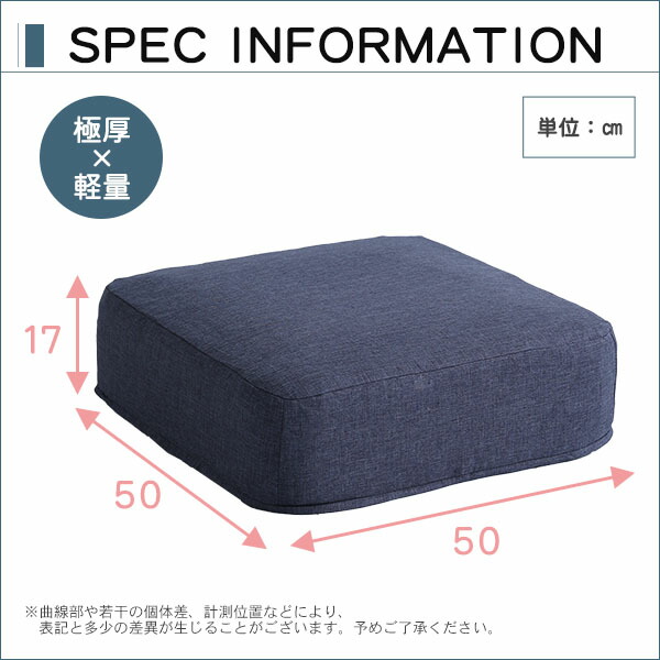 しっとり沈むカバーリング低反発クッション　洗濯可能なクッションカバー 角型 joue - ジュー - 同色 2個SET_1
