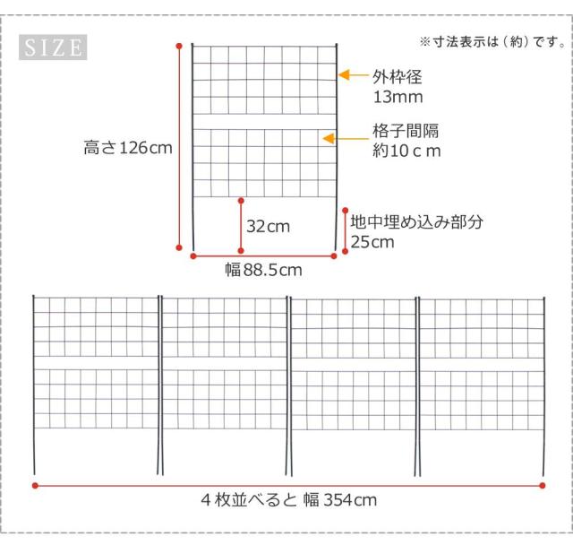 フェンス 屋外 アイアン アイアンフェンス ガーデニング 庭 簡単 ガーデン トレリス ガーデンフェンス アンティーク 柵 挿すだけ 埋め込み セット 花壇 おしゃれ 簡単取り付け 簡単設置 本体 園芸 鉄 つる性植物 バラ 誘引 隣家_8