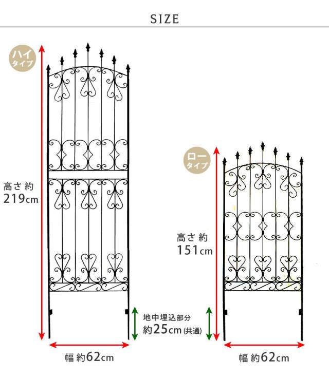 フェンス 屋外 アイアン ガーデンフェンス ガーデニング 庭 簡単 アイアンフェンス ガーデン アンティーク 柵 挿すだけ diy 埋め込み 150cm セット 白 おしゃれ 簡単取り付け 簡単設置 本体 園芸 鉄 つる性植物 バラ 誘引 隣家_9