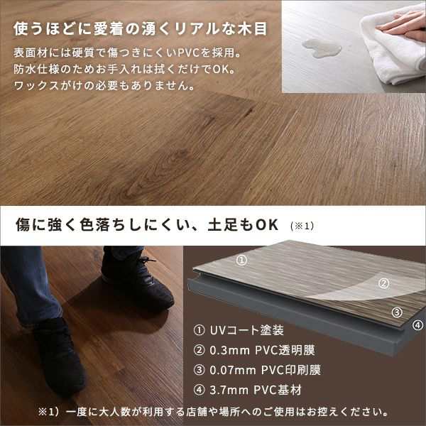 フロアタイル 床材 はめ込み式 木目 白 フローリング 張り替え diy