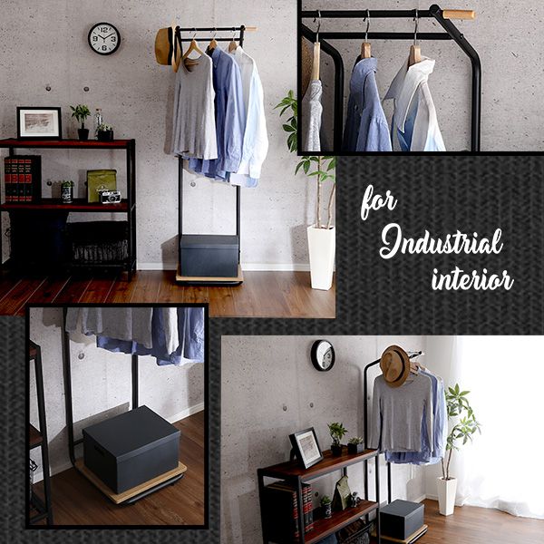 ハンガーラック コートハンガー 丈夫 アイアン 薄型 頑丈 棚 大