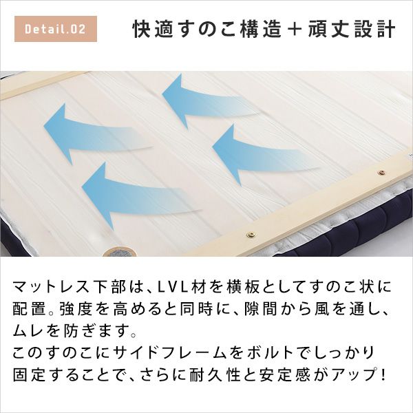 脚付きマットレス ダブル マットレス 高反発 脚付き マットレス付き 子供 コンパクト ロー 子供部屋 通気 ダブルベッド ベッド 足つき 連結 すのこ フレーム 耐荷重 カビ 子供用 つなげる おしゃれ 通気 下 収納 一体型 白 ネイビー ブラウン メッシュ モダン_5