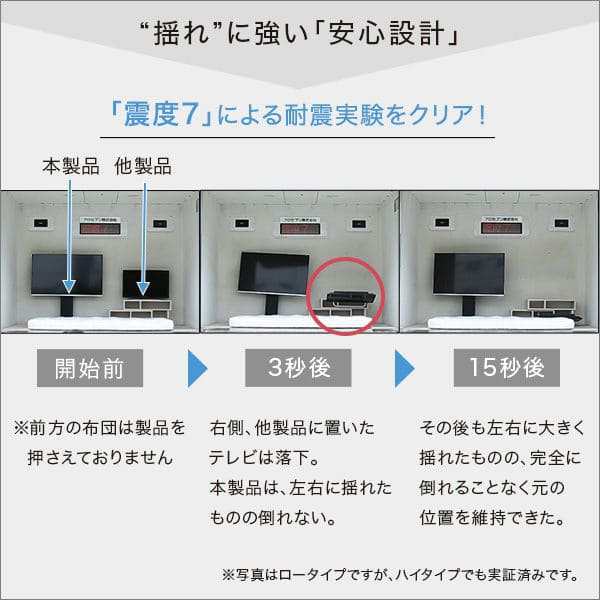 テレビスタンド 壁寄せ ロータイプ テレビ台 首振り スイング 自立型