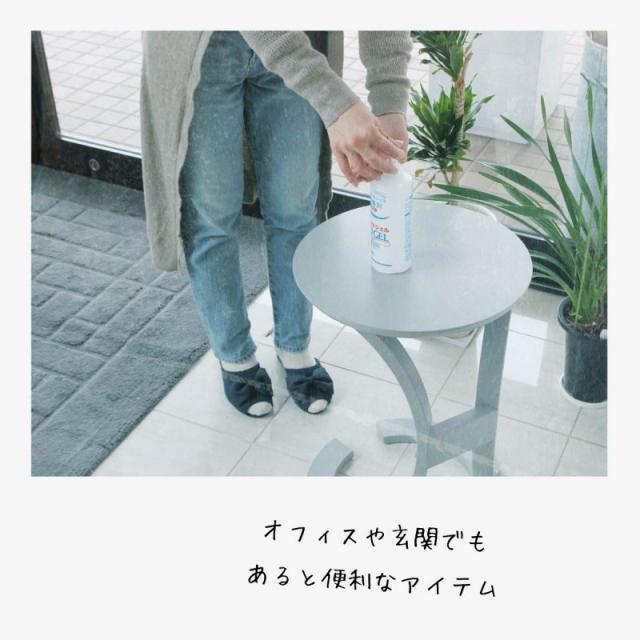 サイドテーブル 丸 スリム 木製 丸型 コの字 木目 幅40 天然木 コンパクト 薄型 ロータイプ 高さ56 軽量 ラウンド ソファ ベッド 高級感 寝室 モダン_3