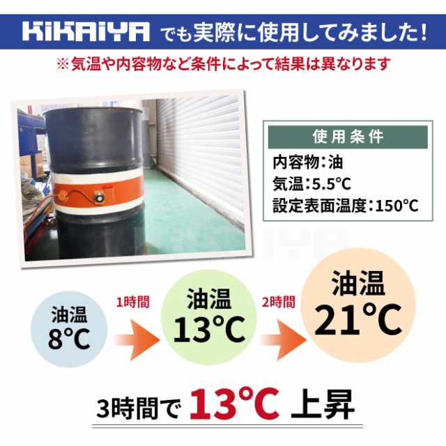 ドラム缶用ヒーター 100V 200L 1000W ドラム缶専用 ドラム缶用加熱器 ドラム缶 バンドヒーター ドラムウォーマー 電気ヒーター  ラバーヒの通販はau PAY マーケット ツールショップ KIKAIYA au PAY マーケット店 au PAY マーケット－通販サイト