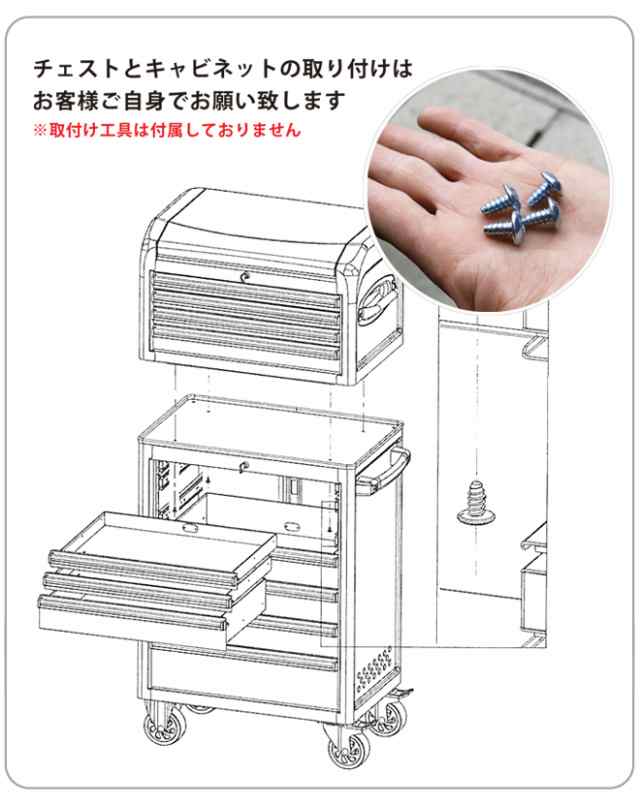 ツールキャビネット ローラーキャビネット チェスト＆キャビネット7段セット 艶なし マットタイプ ロールキャビネット ツールボックス 工の通販はau  PAY マーケット ツールショップ KIKAIYA au PAY マーケット店 au PAY マーケット－通販サイト