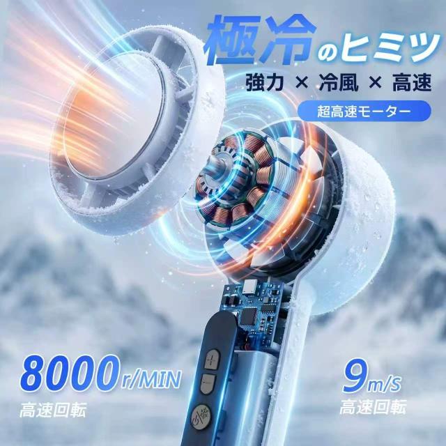 【最新進化版199階段調整】ハンディファン冷却 PROMAX 大風量 超軽量 卓上扇風機 冷却プレートハンディ扇風機 手持ち扇風機 ミニ扇風機 充電式コードレス 扇風機 usb 扇風機 卓上 シシベラ_3