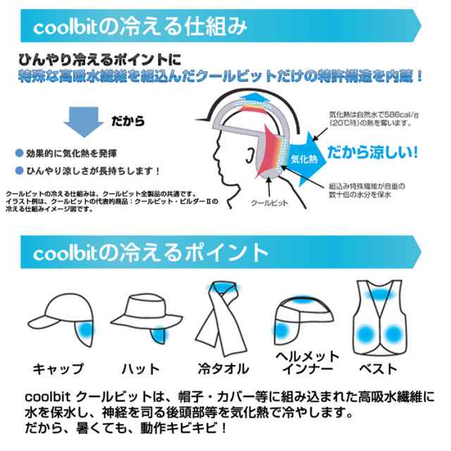 熱中症対策グッズ 作業用 工事の熱中症予防 水を使って涼しさキープ Coolbit ビルダーv クールビット 送料無料 の通販はau Pay マーケット Kobaya