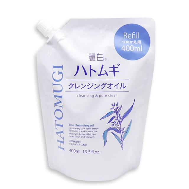 麗白 ハトムギ クレンジングオイル つめかえ用 400ml ×20個 天然保湿成分 ハトムギエキス配合 日本製 麗白 ハトムギ クレンジングオイル つめかえ用 400ml ×2個 天然保湿