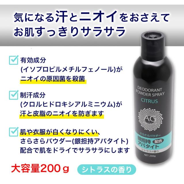 制汗剤 デオドラントスプレー シトラスの香り 大容量 200g ×36本 Ag 制汗スプレー 日本製 医薬部外品_1