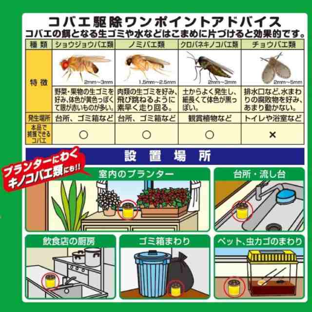 コバエとり 室内 置くだけ 10個セット 大容量 トラップ 日本製の通販はau Pay マーケット わごんせる