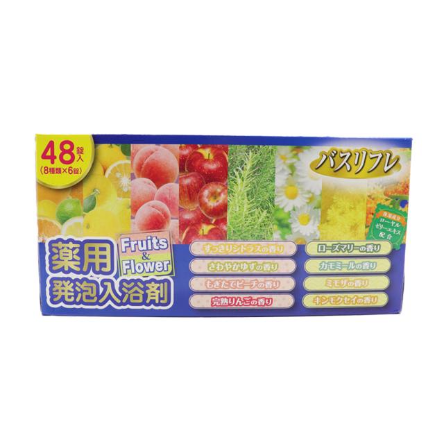 入浴剤 薬用発泡入浴剤 バスリフレ 8種類の香り 288錠入（8種類×6錠×6箱）発泡 フルーツ&フラワー プレゼント ギフト 医薬部外品_6