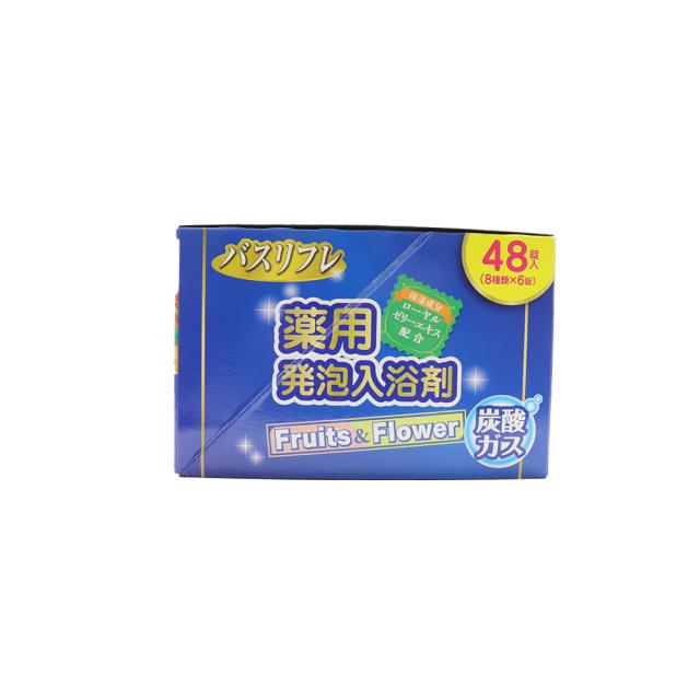 入浴剤 薬用発泡入浴剤 バスリフレ 8種類の香り 288錠入（8種類×6錠×6箱）発泡 フルーツ&フラワー プレゼント ギフト 医薬部外品_8