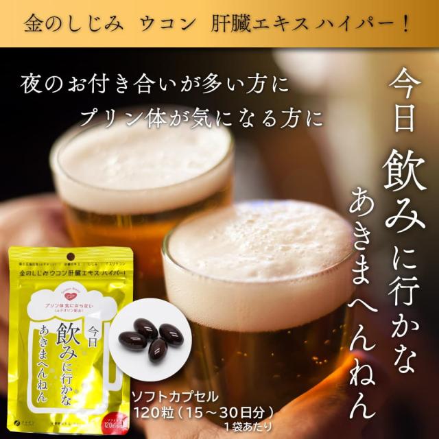 金のしじみ ウコン 肝臓エキス ハイパー！ 15〜30日分(120粒) ×10袋 亜鉛 クスリウコン 菊の花抽出物 ルテオリン 栄養機能食品_1
