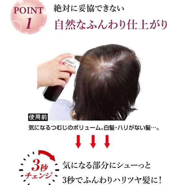 THEヘアカラースプレー 白髪隠し 白髪 薄毛 ボリュームアップ 部分染め ヘアカラー ヘア ケア 女性 黒髪 ヒト幹細胞培養液の通販はau PAY  マーケット - 美活応援店 アットシュシュ au PAY マーケット店