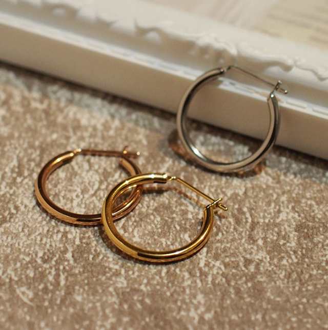 フープピアス 大きめ 金属アレルギー サージカル ステンレス