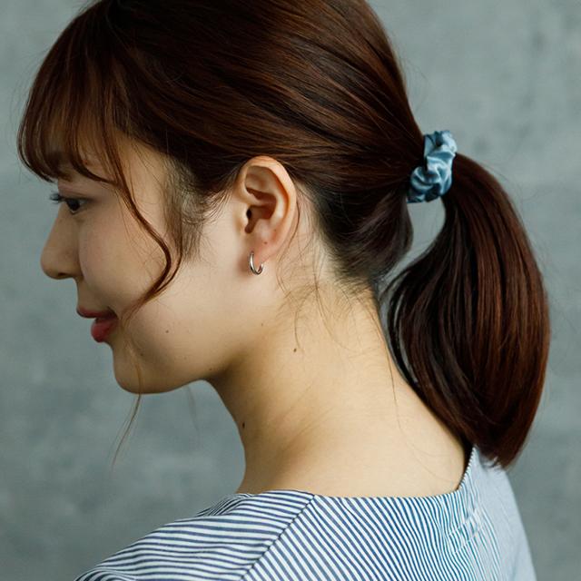 プラチナ フープピアス 細い 小さい PT900 幅2mm×直径13mm