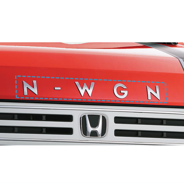 HONDA ホンダ純正 08F20-TKR-000D(08F20TKR000D) N-WGN/N-WGNカスタム フードエンブレム 車名エンブレム/クロームメッキ調