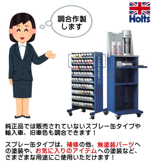 Holts MINIMIX ローバー カラーコード 1265 ブルックランドグリーン 補修スプレー缶塗料 260ml ミニミックス ホルツの通販はau  PAY マーケット - Car Parts Shop MM | au PAY マーケット－通販サイト