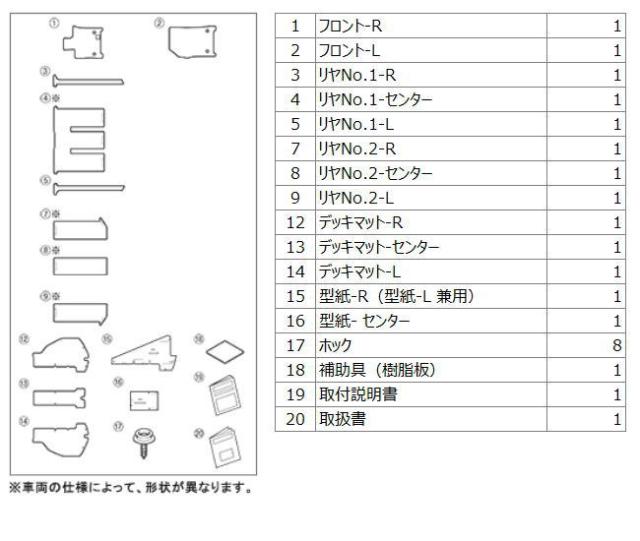 TOYOTA トヨタ純正 08210-58U50-C0 アルファード 40系 Zグレード フロアマット ロイヤルタイプ （エントランスマット無）1台分 純正オプション品 アクセサリーパーツ ドレスアップ