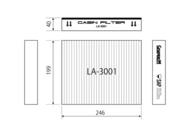 GruppeM グループエム LA-3001 CABIN FILTER エアコンフィルター BMW