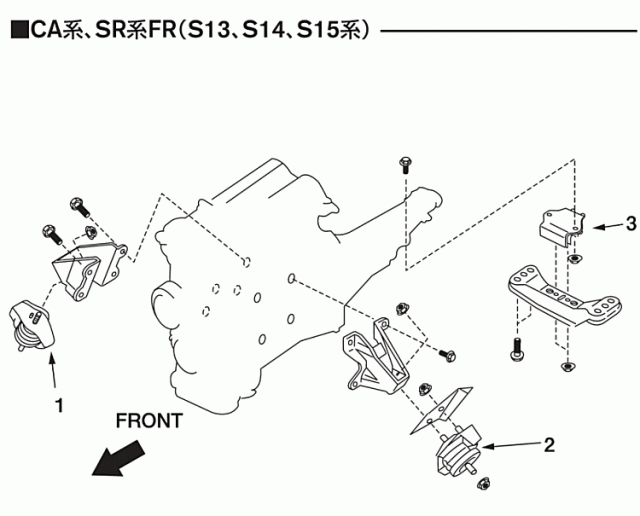 NISMO ニスモ 11210-RS540 強化エンジンマウント（フロント右用単品）シルビア 180SX（S13）(S14)(S15)の通販はau  PAY マーケット - Car Parts Shop MM | au PAY マーケット－通販サイト