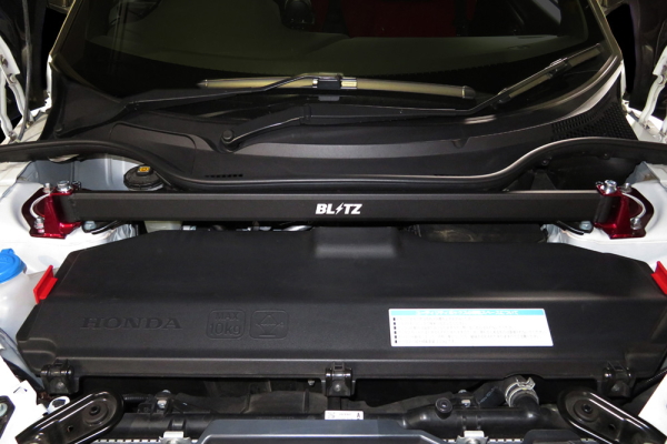 BLITZ ブリッツ 96118 ストラットタワーバー レッド S660 フロント用（ユーティリティBOX開閉可能）