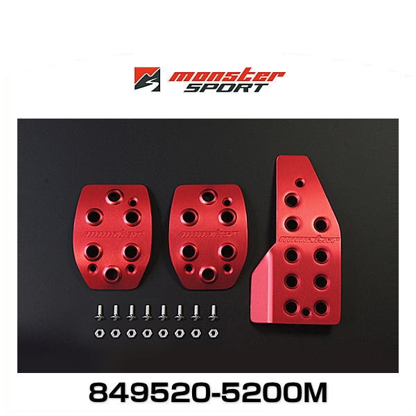 Monster SPORT モンスタースポーツ 849520-5200M レッドアルマイト スポーツドライビングペダルカバー ジムニー MT車用の通販は
