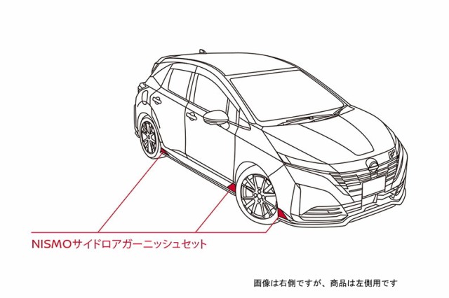 NISMO ニスモ 7682L-RNE31 サイドロアガーニッシュセット 左側セット ノートオーラ（E13）NISMO用（’24/7〜）