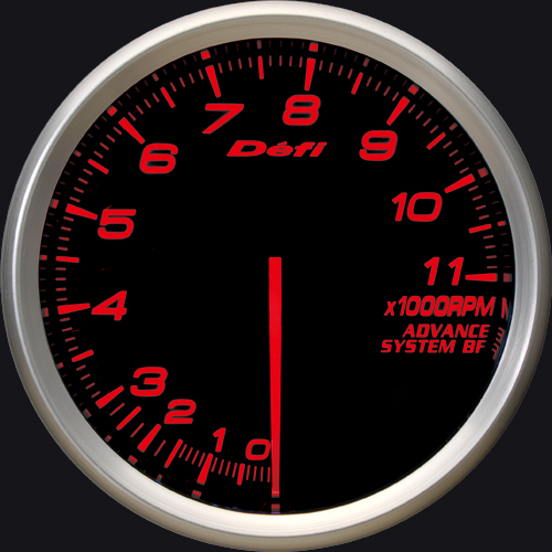 Defi デフィ DF11002 アドバンスBF タコメーターΦ80 照明色アンバーレッド （表示範囲：0RPM〜11000RPM）