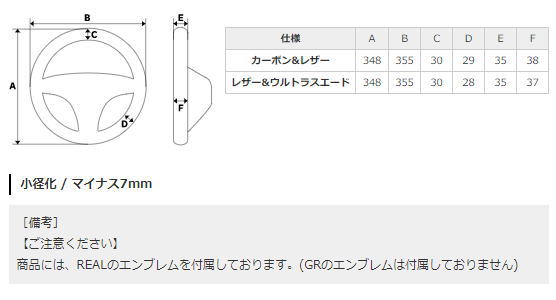 REAL レアル GRM-BKC-RD ステアリング Dシェイプ ブラックカーボン