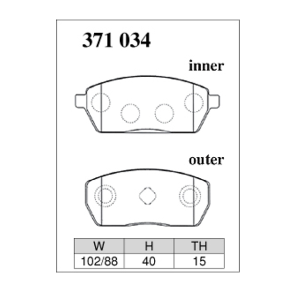 DIXCEL ディクセル M-371034 M type ストリート用ダスト超低減パッド ブレーキパッド スクラム、キャリィ/エブリィ フロント